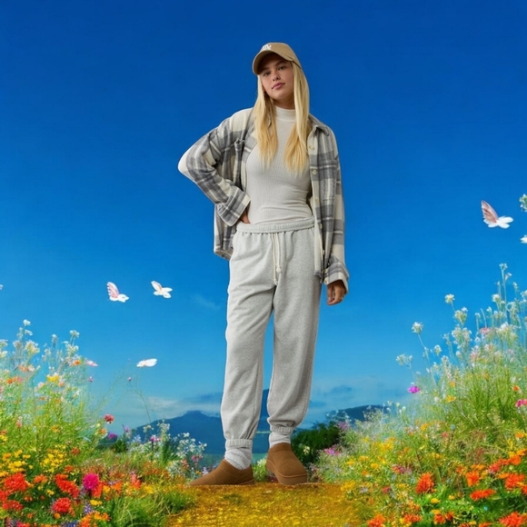 NWT - AMERICAN EAGLE GRAY PLAID FLEECE OVERSIZED SHACKET - SIZE XL - Picture 3 of 9